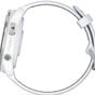 Garmin Forerunner® 965 GPS Smartwatch Titanium Bezel with Whitestone Case and Whitestone/Powder Grey Silicone Band (EA1)