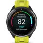 Garmin Forerunner® 965 GPS Smartwatch Carbon Grey DLC Titanium Bezel with Black Case and Amp Yellow/Black Silicone Band (EA1)