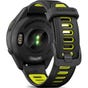 Garmin Forerunner® 265S GPS Smartwatch Black Bezel and Case with Black/Amp Yellow Silicone Band (EA1)