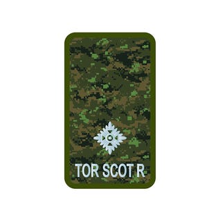 TOR SCOT R, 2Lt, CADPAT Badge