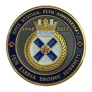 HMCS Scotian Anniversary Coin