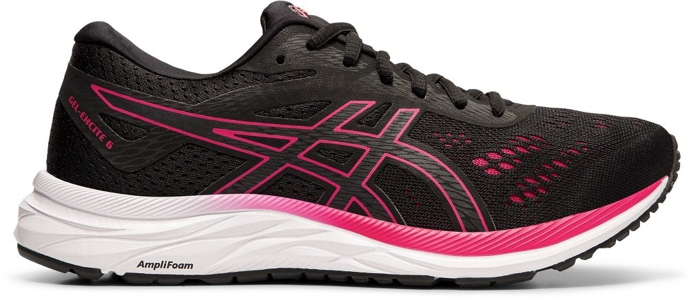 black and pink asics