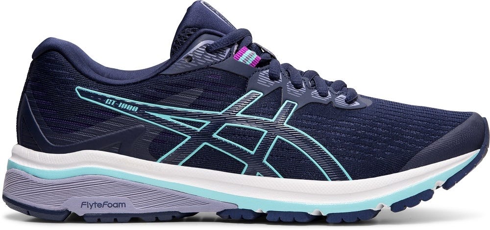 womens navy asics