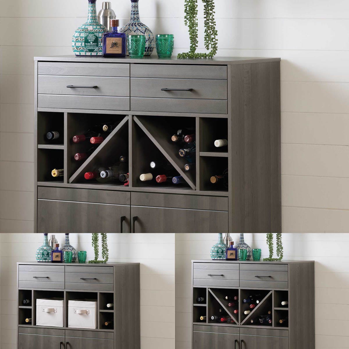 South shore bar cabinet discount