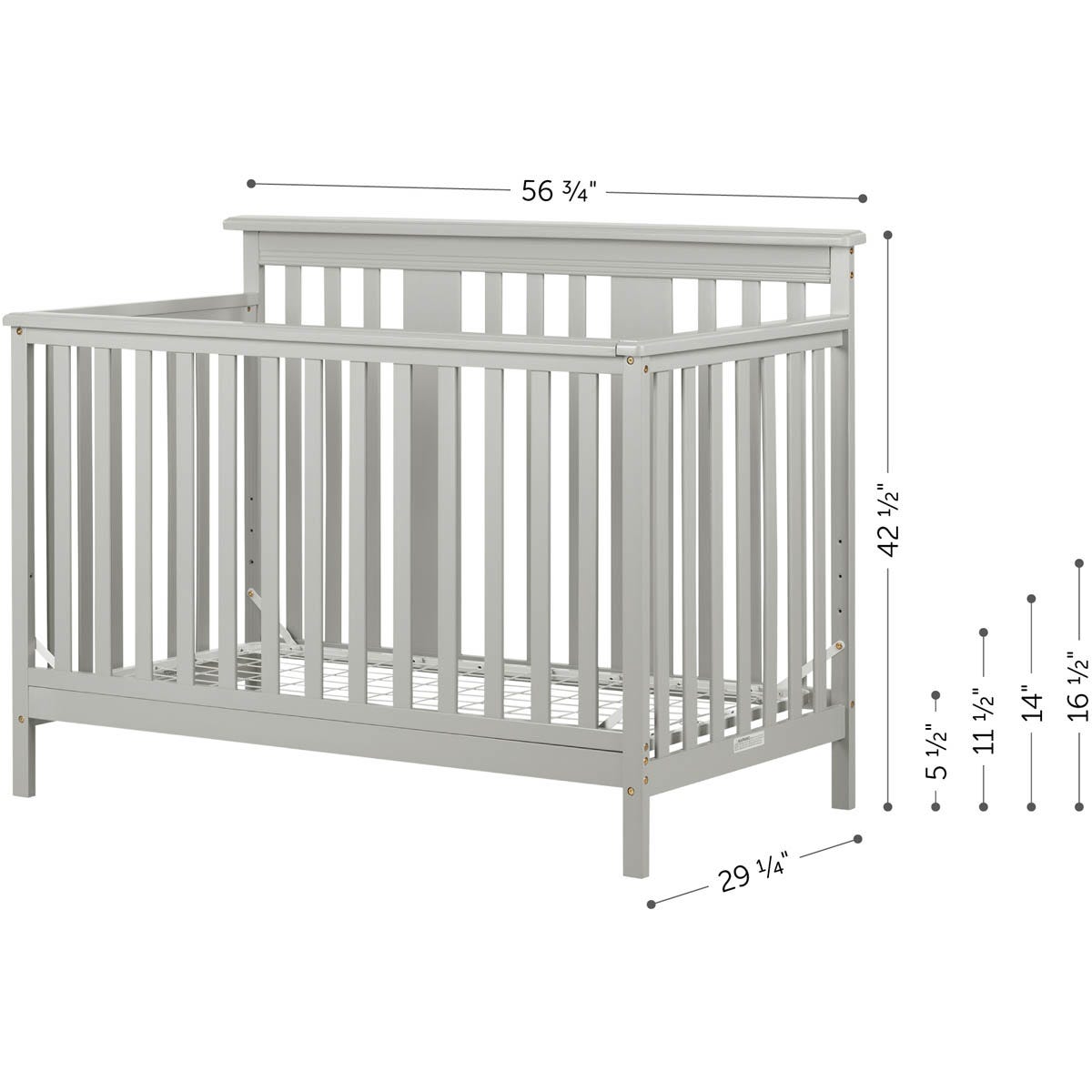Crib sales dimensions height
