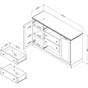 South Shore Avilla 4-Drawer Dresser with Doors Fall Oak (EA2)
