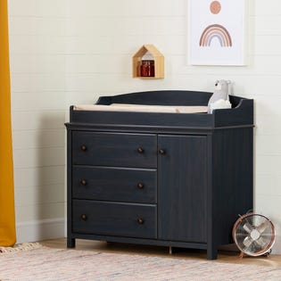 South Shore Cotton Candy Changing Table with Station Blueberry (EA2)