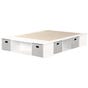 South Shore Flexible Platform Bed with Storage and Baskets Queen Pure White (EA2)
