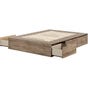 South Shore Fusion 6-Drawer Platform Bed Queen Weathered Oak (EA2)
