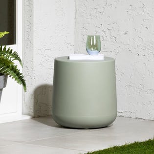 South Shore Dalya Round Outdoor Side Table Sage Green (EA2)