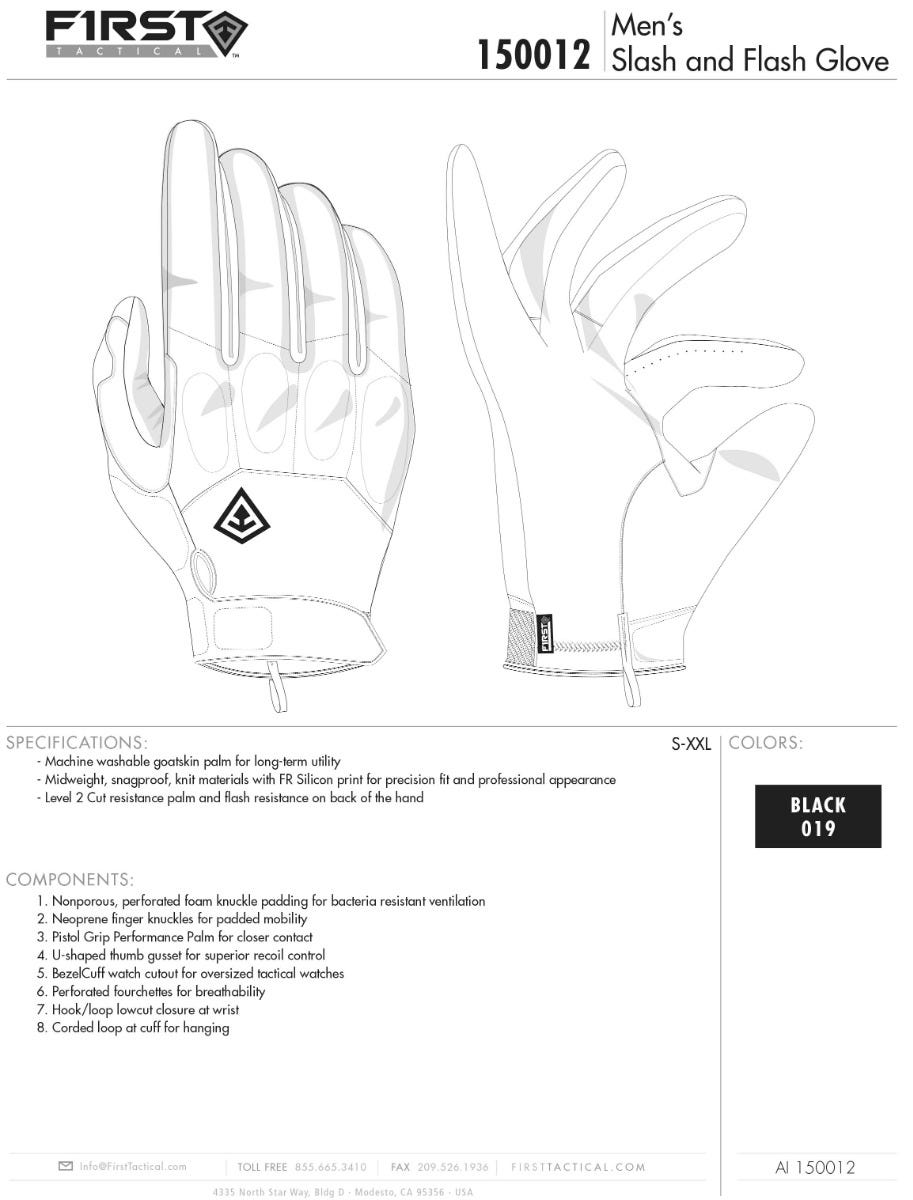 First Tactical Slash and Flash Glove EA1 Canex