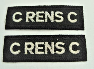 Canadian Intelligence Corps (C RENS C) Cloth Shoulder Tab Pair - French