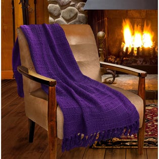 Lady Sandra Chester Home Knit Throw 50x60 Purple (EA1)
