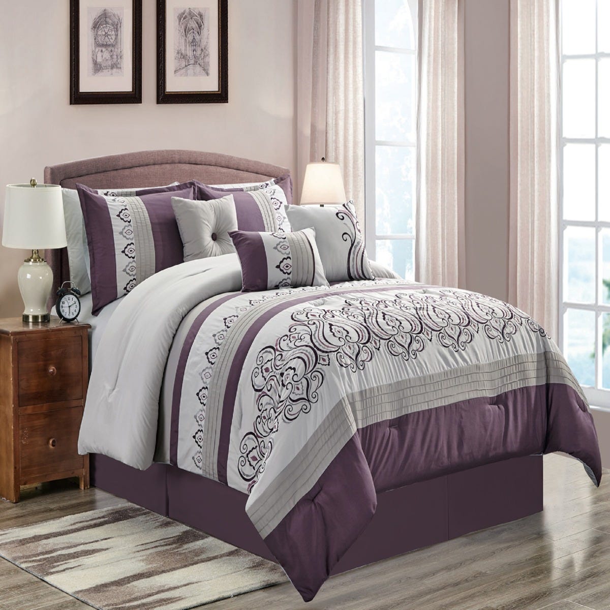 Mauve comforter 2025 set queen