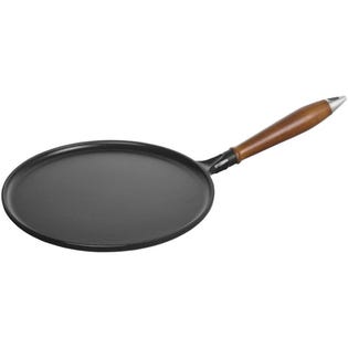 Staub 28cm Cast Iron Pancake Pan with Wooden Handle (EA2)