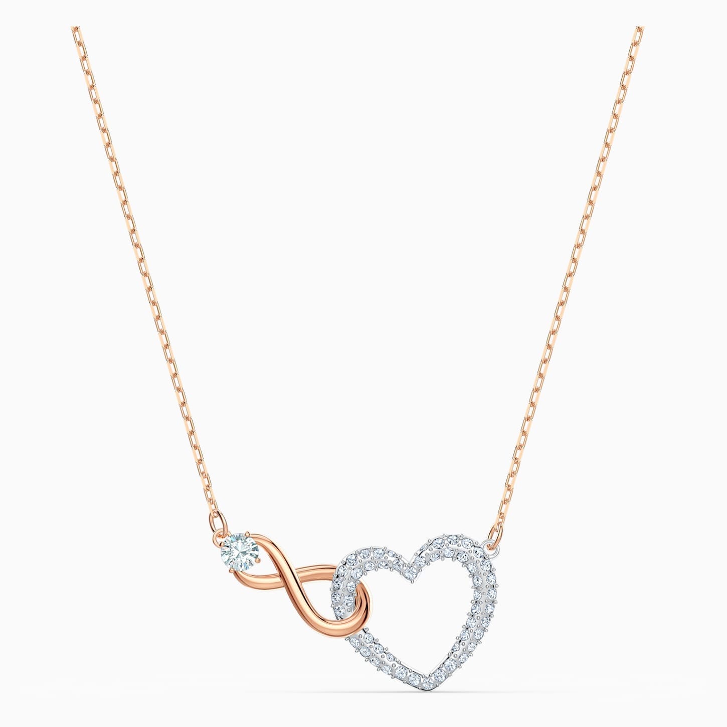 Heart with infinity sign necklace deals
