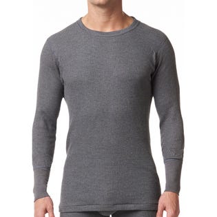 Chandail à manches longues en tricot gaufré Stanfields pour hommes, mélange de coton, (EA1)
