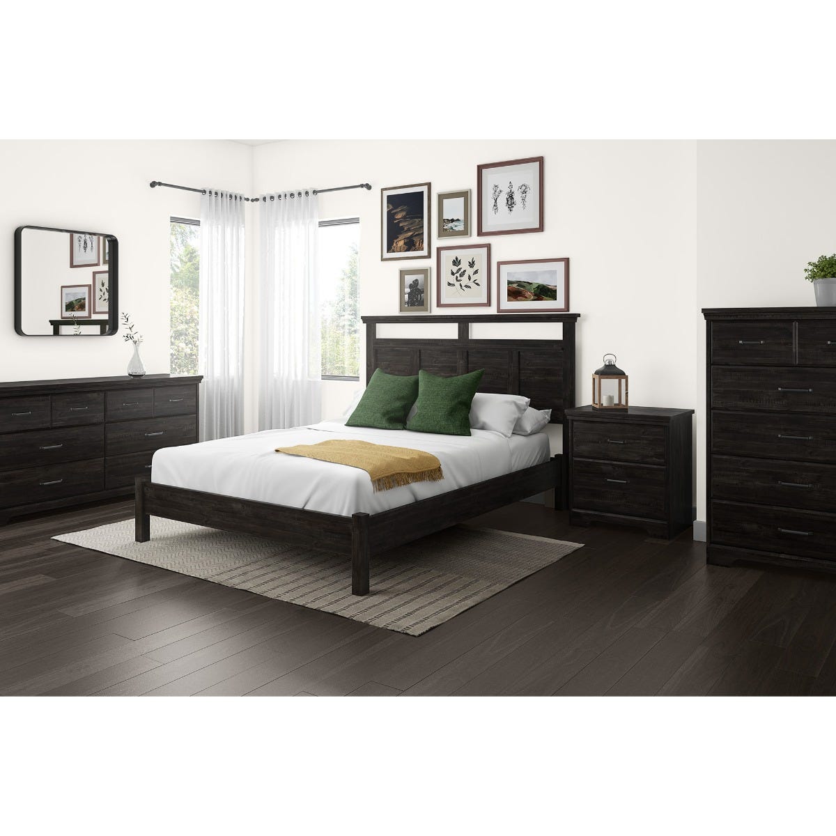South shore black 2025 nightstand