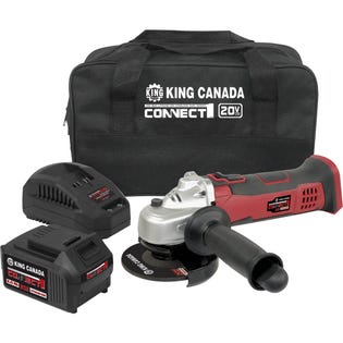 King Canada 20v Max Li-Ion Cordless Angle Grinder Kit (EA1)