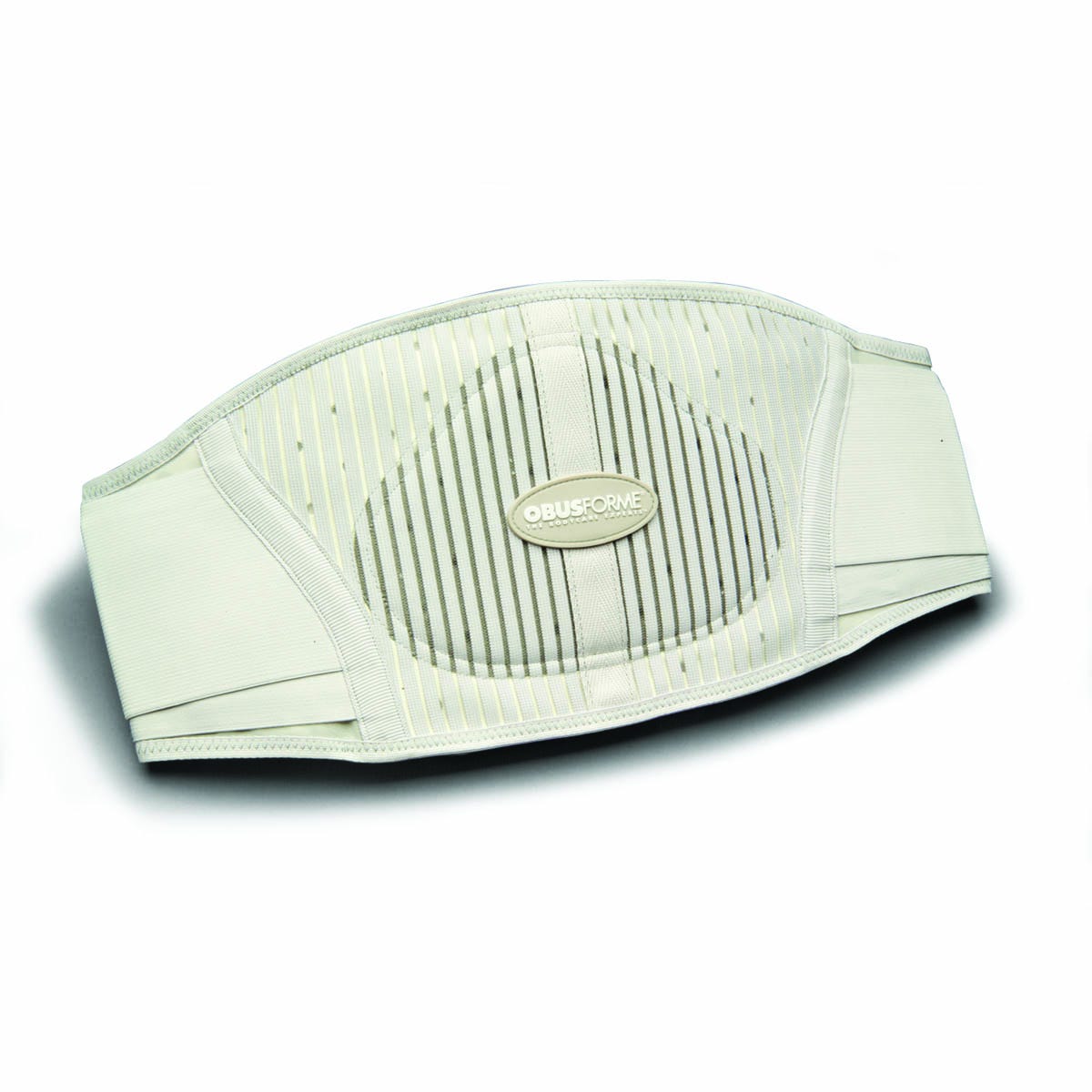 Obusforme back belt with online built in lumbar support