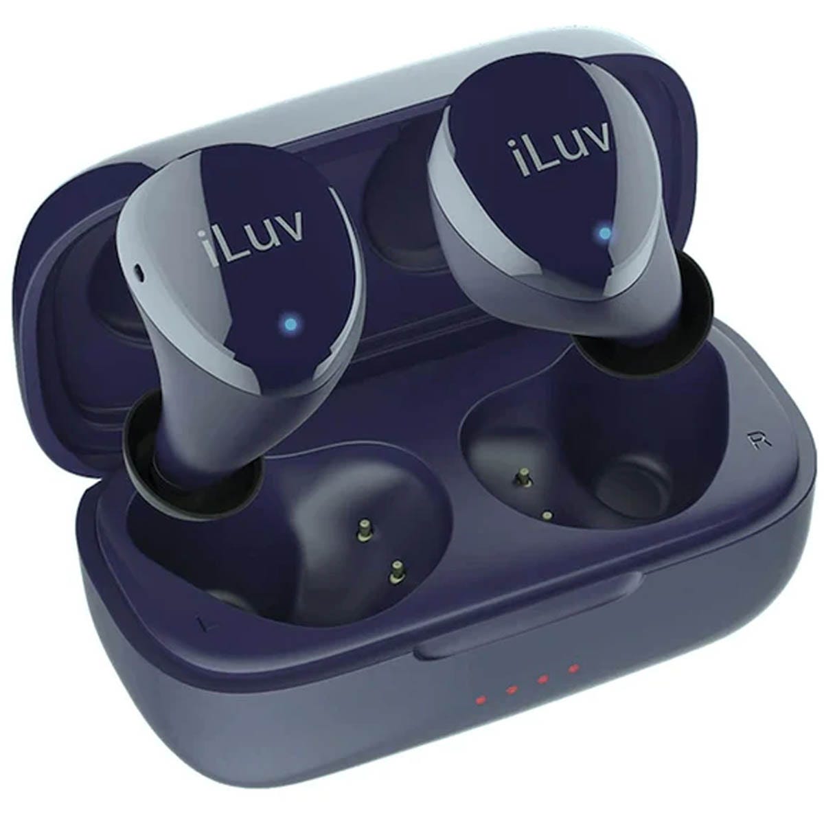 iLuv Bubble Gum Air True Wireless Bluetooth 5.0 In Ear Earbuds With Charging Case Pacific Blue EA1