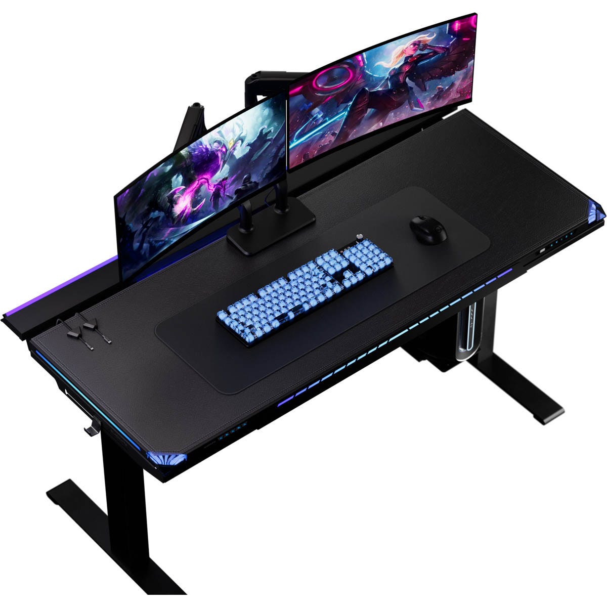 Gaming desk with cable management sales