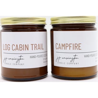 Bougies de cire de soya Log Cabin Trail et Campfire, 2 × 9 oz (EA1)
