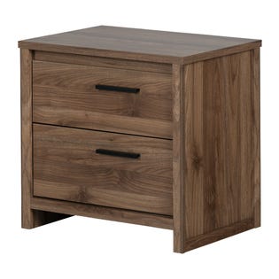 South Shore Tao 2-Drawer Nightstand Natural Walnut (EA1)