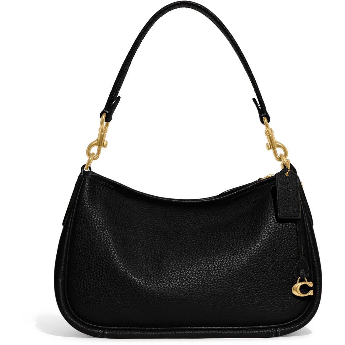 Black leather coach crossbody bag discount