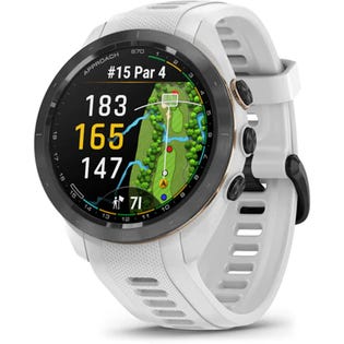 Montre intelligente Garmin de golf GPS haut de gamme Approach® S70 1.2 po avec écran AMOLED 42 mm Blanc (EA1)