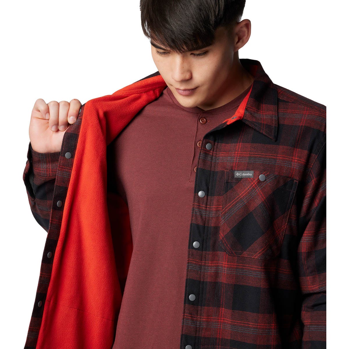 Columbia fleece lined shirt best sale