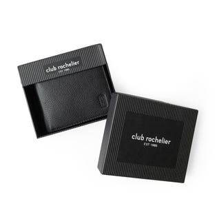 Club Rochelier Men's Slim Black Wallet with Pocket (EA1)              