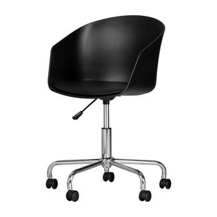 South Shore Flam Swivel Chair Black and Chrome (EA1)