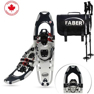 Faber Mountain Expert Snowshoes and Poles Set - 9" x 30" (EA2)