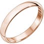 Sharelli 3mm Rounded 10kt Solid Rose Gold Band (EA1)