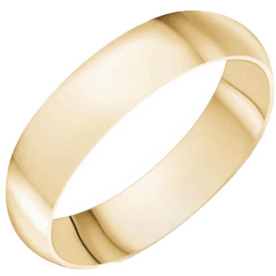 Sharelli 5mm Rounded 10kt Solid Yellow Gold Band (EA1)