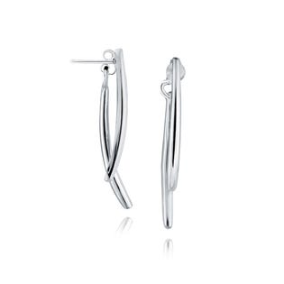 Sharelli Sterling Silver Double Linear Earrings HF2649PC (EA1)