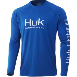 HUK Vented Pursuit Long Sleeve Shirt Huk Blue (EA2)