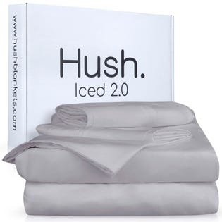 Ensemble de drap refroidissant et taie d’oreiller pour lit simple Hush Iced, gris (EA3)