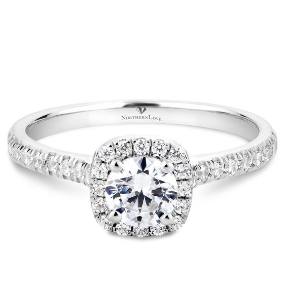 NORTHERN LOVE Platinum Brilliant Cut Diamond Engagement Ring Total Carat Weight 0.80ct (EA3)