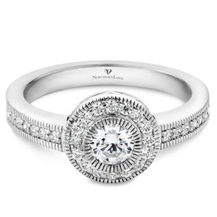 NORTHERN LOVE Platinum Brilliant Cut Diamond Engagement Ring Total Carat Weight 0.66ct (EA3)