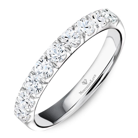 NORTHERN LOVE White Gold 3.5 mm Women's Diamond Wedding Band Total Carat Weight 0.70ct (EA3)