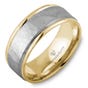 NORTHERN LOVE Yellow and White Gold 8 mm Wedding Band (EA3)