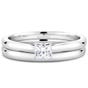 Northern Love Platinum Princess Cut Diamond Engagement Ring Total Carat Weight 0.25ct (EA3)