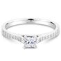 NORTHERN LOVE White Gold Princess Diamond Solitaire Engagement Ring Total Carat Weight 0.41ct (EA3)