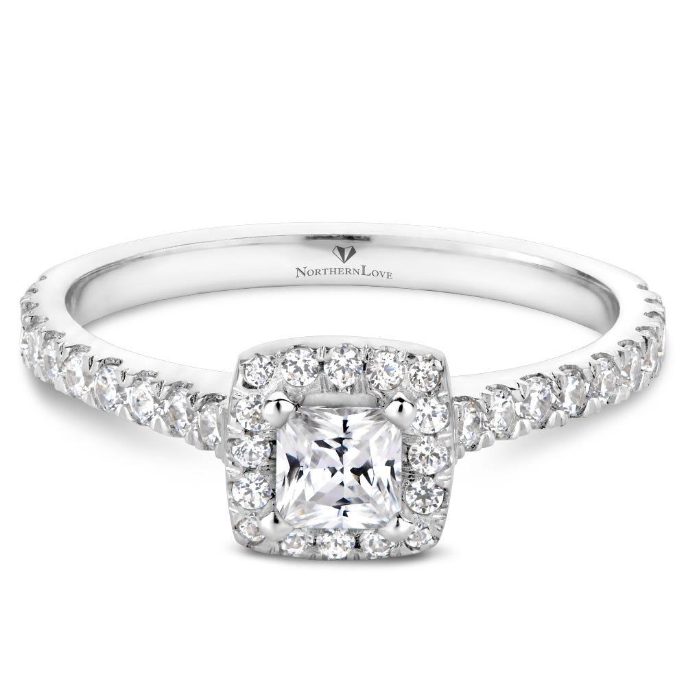 Platinum halo hotsell ring setting