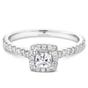 NORTHERN LOVE Platinum Halo Engagement Ring Total Carat Weight 0.61ct (EA3)