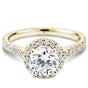NORTHERN LOVE Yellow Gold Halo Engagement Ring Total Carat Weight 1.41ct (EA3)