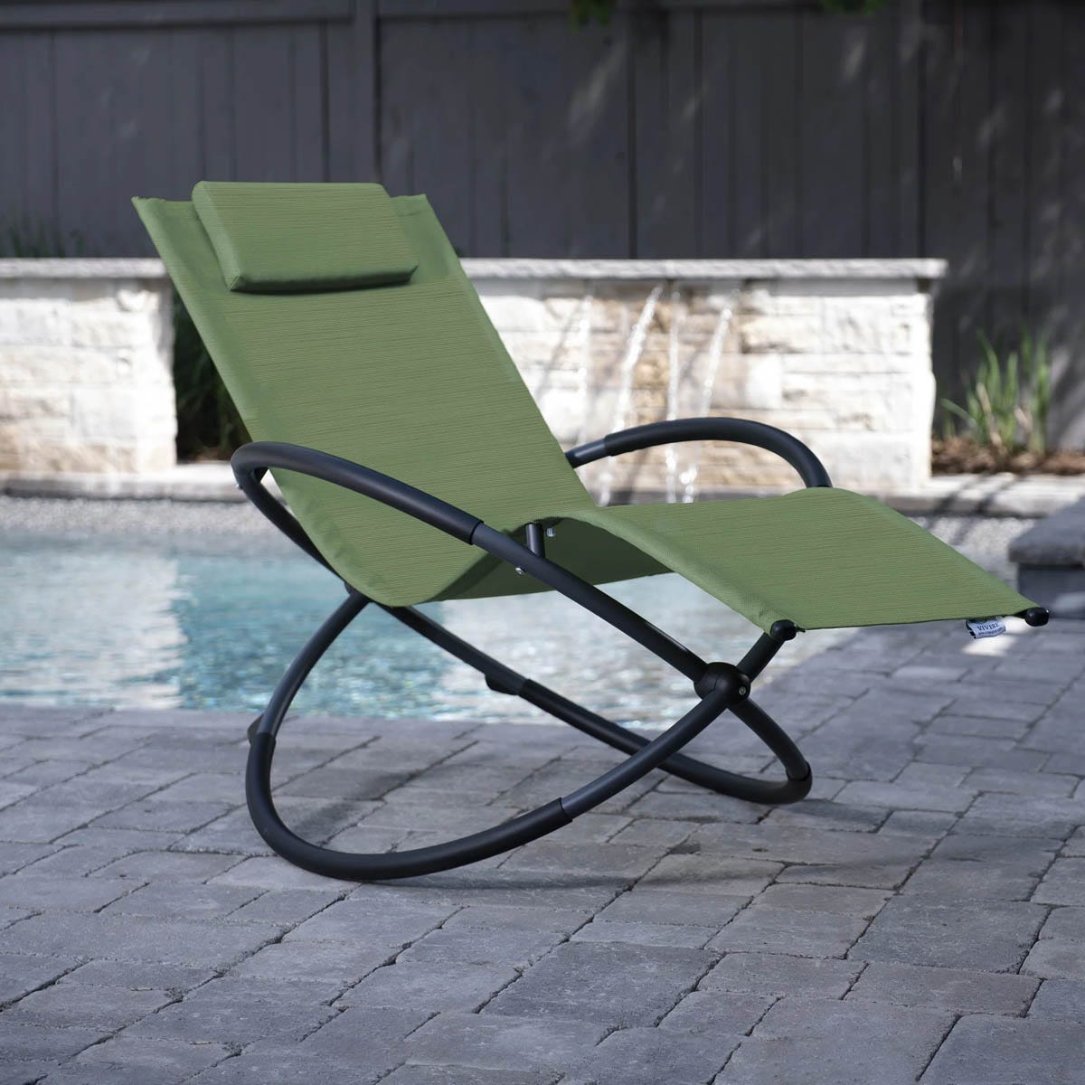 Vivere Single Orbital Lounger in Olive Grove EA1 Canex
