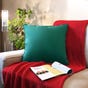 Habitat Seren Velvet Decorative Pillow 20 x 20 in Dark Green (EA1)